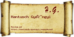Hantusch Gyöngyi névjegykártya